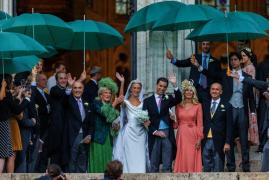 Nuntă regală: Prințesa Maria Laura, nepoata Regelui Filip al Belgiei, a spus "Da". Mireasa a purtat o rochie de mătase cu trenă de patru metri