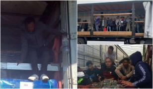 Aproape 100 de migranţi, ascunși printre mărfurile din TIR-uri