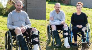 Bărbatul și prietena Claire Vickers au intrat întro-un parc acvatic la ora 2 dimineața după ce au băut și s-au da pe un tobogan, accidentându-se