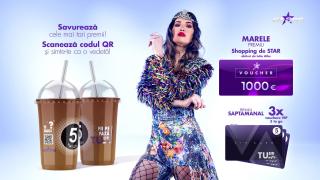 Antena Stars şi 5 to go lansează băutura Star Frappé şi îşi premiază telespectatorii cu o sesiune extraordinară de shopping alături de Iulia Albu