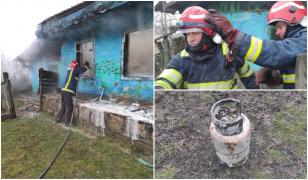 O casă a ars ca o torță într-o clipă de neatenție, în Iași.