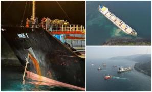 O navă cargo din Ucraina a eşuat în Strâmtoarea Bosfor. Traficul maritim a fost suspendat