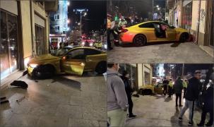 Un șofer a pierdut controlul mașinii și a intrat pe trotuar în centrul Bucureștiului. Un polițist care dirija circulația martor la incident