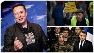 Musk sprijină reforma pensiilor care îi scoate pe francezi în stradă: "Macron face un lucru dificil, dar corect"
