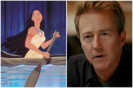 Edward Norton a descoperit că este o rudă de gradul al 12-lea a prinţesei amerindiene Pocahontas