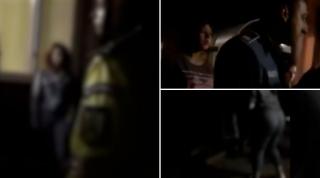 Momentul în care un polițist trântește la pământ o adolescentă, la centrul Ansaloni din Giurgiu: "Fir-ați ale dracului de nesimțite!"