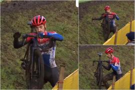 Imagini impresionante din timpul unei curse de ciclism din Belgia. Sportiv, filmat când îşi pune singur umărul la loc, cu bicicleta