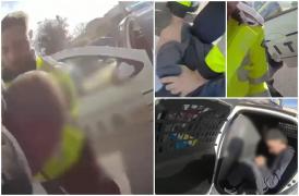 Şofer vitezoman, urmărire ca în filme în Capitală după ce a provocat un accident şi nu a vrut să oprească. A încercat să treacă peste poliţişti cu maşina