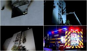 Apartamentul unui bărbat din Capitală, mistuit de flăcări. Proprietarul ar avea probleme psihice și strângea deșeuri în casă