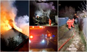 Bărbat de 53 de ani, intoxicat cu fum după ce casa lui a fost mistuită de flăcări. De la ce ar fi pornit incendiul din Iaşi