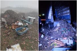 Amendat cu 10.000 după ce a aruncat gunoaie într-o pădure din Gorj. Bărbatul, obligat mai apoi de poliţişti să cureţe zona