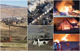 Şapte morţi în incendiul devastator de la Ferma Dacilor din Tohani. Încă un copil a fost scos fără viaţă din pensiunea distrusă de flăcări