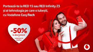 (P) De Valentine’s Day, te portezi la Vodafone și ai 50% discount la abonamente & super prețuri la telefoane