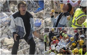 Salvatorii plângeau, fiul sărea în sus de bucurie. Momentul în care o mamă este scoasă în viață de sub ruine, în Turcia, după 176 de ore de la cutremure