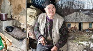 La 70 de ani, Maria și-a lăsat viața în voia Domnului. Într-o casă care stă să cadă pe ea, femeia trăiește printre șobolani care și-au făcut cuiburi și în pereți