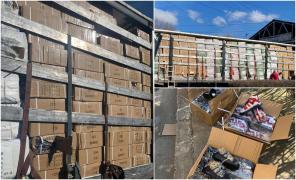 Un vecin bulgar a încercat să intre în România cu mii de pantofi sport contrafăcuți