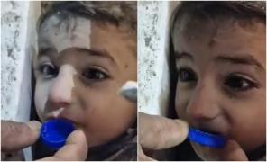 Un băieţel sirian prins sub dărâmături în Turcia a primit apă cu un capac