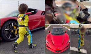 Nebunie în Turcia. Un politician și-a lăsat fiul de 3 ani să alerge pe Ferrari SF90 Stradale. Supercarul accelerează de la 0 la 200 km/h în doar 6,7 secunde