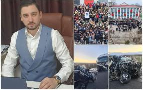 Ultimul rămas bun! Cristian, directorul de școală din Tecuci care a intrat cu mașina într-un TIR, s-a despărțit pentru totdeauna de elevi într-o mare de flori