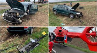 Trei femei și trei bărbați au ajuns la spital în urma impactului puternic