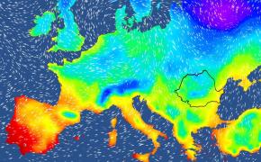 Harta temperaturilor în Europa