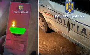 Șofer fără permis, prins la volan rupt de beat, cu o alcoolemie uriașă. A fost arestat după o urmărire cu polițiștii din Olt