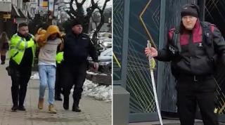 tânăr cu sabia la păcănele în Târgu Neamț