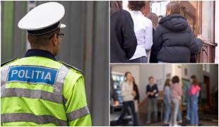 Elevii chiulangii, pândiţi de 50 de poliţişti locali. Părinţii celor prinşi se trezesc cu amendă de cel mult 1.000 de lei acasă