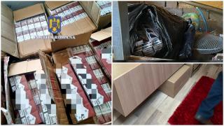 Polițiștii au confiscat 123.000 de ţigarete.