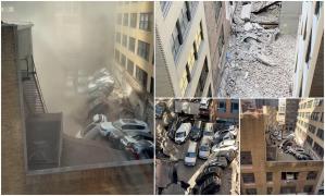 "A durat 10 secunde. Sunt în stare de șoc!". O parcare cu patru etaje s-a prăbușit din senin în Manhattan. O persoană a murit, alte cinci au fost rănite