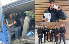 "Nu am bani. Aș vrea să ajung acasă, la familia mea". Un bărbat de 63 de ani, ajutat de jandarmi să își ia bilet de tren. De 4 zile mergea pe jos spre cei dragi