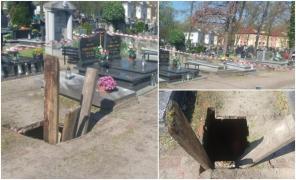 Bătrân de 90 de ani, scos cu frânghiile din groapa de mormânt proaspăt săpată. Groază într-un cimitir din Polonia