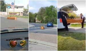 Sicriu cu tot cu mort, căzut în mijlocul străzii dintr-o mașină funerară, înainte de înmormântare. Incident macabru în Polonia