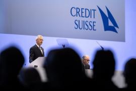 Axel Lehmann, președintele Credit Suisse la ultima Adunare Generală Anuală din istoria de 167 de ani a băncii