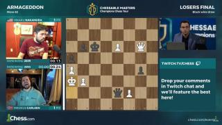 Magnus Carlsen vs. Hikaru Nakamura în Champions Chess Tour Chessable Masters 2023