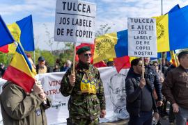 Protest AUR la Parlament