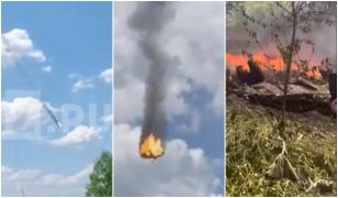 Un avion de luptă rusesc şi un elicopter Mi-8 s-au prăbuşit în Briansk, la graniţa cu Ucraina