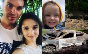 "Au luat viața unui înger de 4 ani". O familie cu un copil mic, ucisă cu sălbăticie pentru bani. Mașina lor a fost incendiată, în regiunea Cernihiv