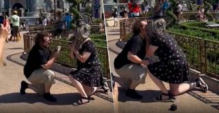 Cerere în căsătorie la dublu la Disneyland în Statele Unite: Niciunul dintre protagoniști nu bănuia intențiile celuilalt