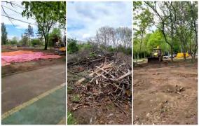 Rămăşiţele "catastrofei ecologice" din Parcul IOR