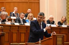 Marcel Ciolacu la votul de învestitură din Parlament