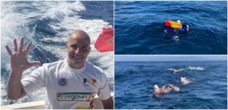 Primul român care traversează înot Strâmtoarea Gibraltar fără costum de protecţie. Paul Georgescu a scos şi cel mai bun timp
