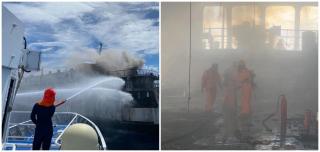 Un feribot care transportă peste 100 de oameni a luat foc în Filipine