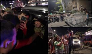 Mercenarii Wagner au părăsit oraşul Rostov în aplauze și scandări. Localnicii s-au înghesuit să se fotografieze și să dea mâna cu Prigojin