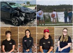 Cinci tineri, morţi pe loc după ce maşina în care se aflau s-a răsturnat într-un iaz. Patru dintre ei, colegi de muncă la acelaşi restaurant din Florida