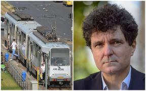 Nicuşor Dan, într-un tramvai fără aer condiţionat prin centrul Capitalei. Uneori, instalaţia nu există ori nu e pornită de şoferii STB: "Este o anchetă internă"