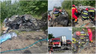 Bărbat, mort pe loc după un impact fatal cu un TIR, în Suceava. Mașina în care se afla s-a făcut praf