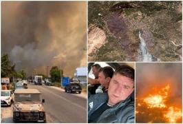 "Așa arată iadul pe pământ!" Imagini surprinse de sateliți arată proporțiile dezastrului din Grecia. Norii de fum se văd din spațiu