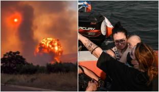 Incendii în Grecia. Explozie la un depozit de muniţii din zona Volos. Sute de persoane, evacuate: "Este o situaţie fără precedent"