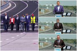 Podul de la Brăila, inaugurat cu momente bizare: circulaţia a fost închisă după ce au trecut câteva zeci de maşini. Înghesuială mare de politicieni la tăiat panglica